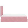vidaXL Cadre de lit ottoman avec matelas rose 120x190 cm velours