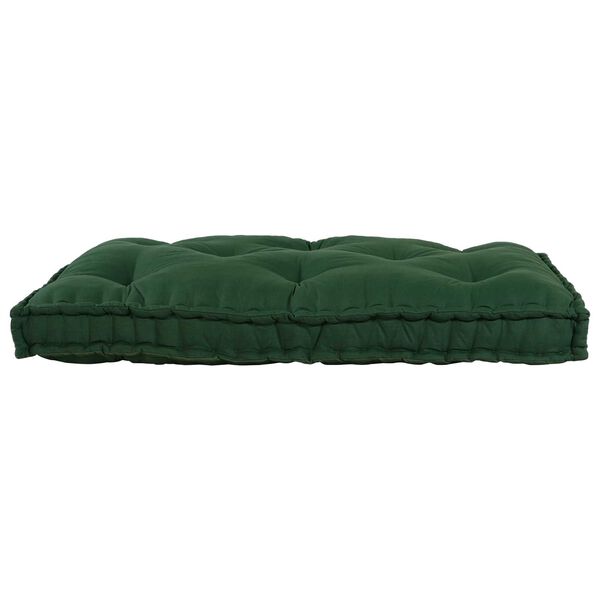 vidaXL Coussin de canapé sur palette Vert tissu