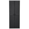 vidaXL Armoire de rangement de jardin Noir 65x45x172 cm PP Rotin