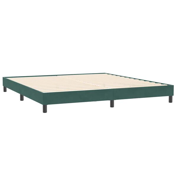 vidaXL Cadre de lit sans matelas vert foncé 200x210 cm velours