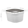 vidaXL Récipients Gastronorm 12 pcs GN 1/6 100 mm Acier inoxydable