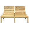 vidaXL Chaise longue double et coussins bleu Bois de pin imprégné
