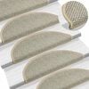 vidaXL Tapis d'escalier autocollants aspect sisal 15 pcs 65x21x4 cm