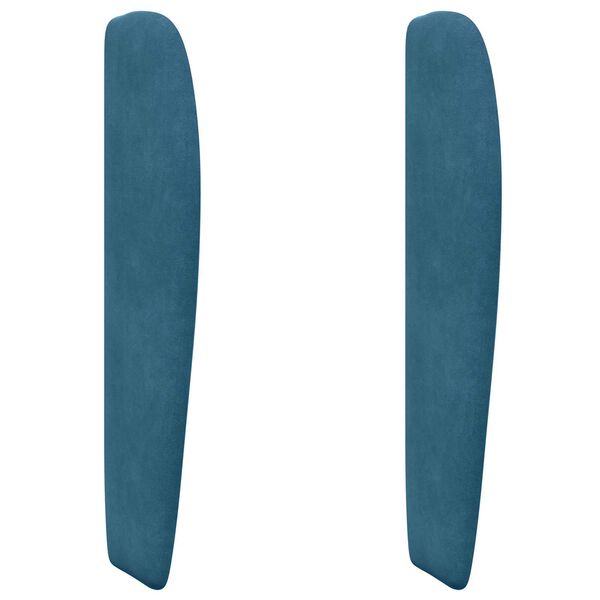 vidaXL Oreille de t&ecirc;te de lit Bleu 80 x 23 x 6 cm Velours