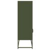 vidaXL Buffet haut vert olive 68x39x123 cm acier