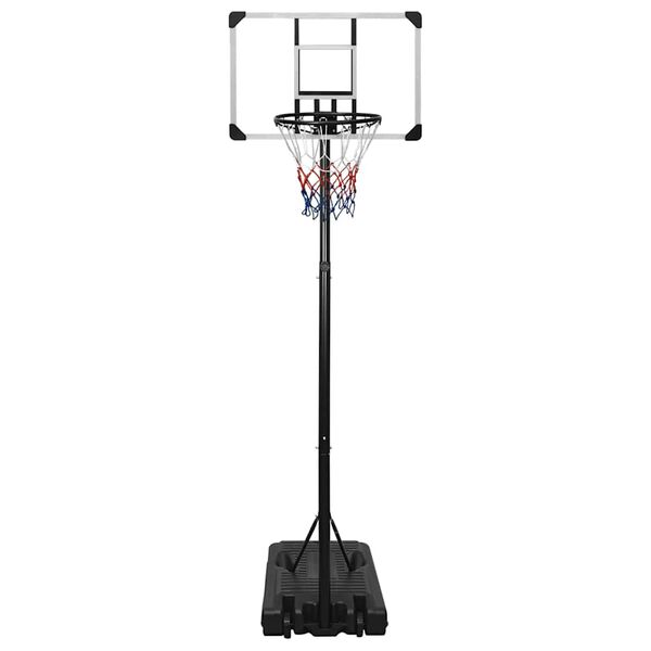 vidaXL Support de basket-ball Transparent 235-305 cm Polycarbonate
