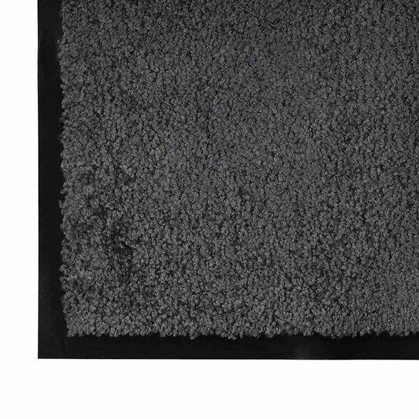 vidaXL Tapis de porte Anthracite 60 x 40 x 1.2 cm Tissu en teddy