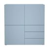 FMD Armoire avec 3 tiroirs et 3 portes 99x31,5x101,2 cm Bleu