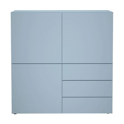 FMD Armoire avec 3 tiroirs et 3 portes 99x31,5x101,2 cm Bleu