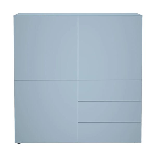 FMD Armoire avec 3 tiroirs et 3 portes 99x31,5x101,2 cm Bleu