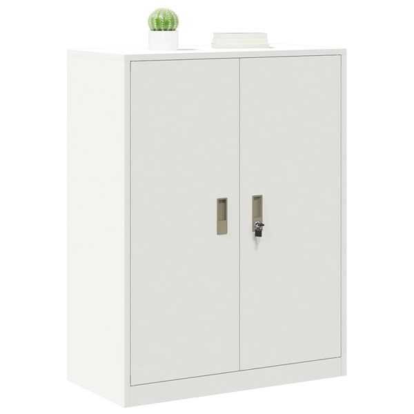 vidaXL Armoire de rangement Blanc 80 x 40 x 105 cm Acier