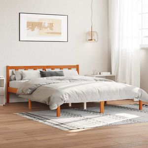 vidaXL Cadre de lit sans matelas cire marron 160x200cm bois pin massif