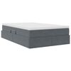 vidaXL Lit avec rangement et matelas Gris foncé 120 x 200 cm Velours