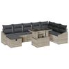 vidaXL Ensemble de canap&eacute; de jardin 9 pc polyrotin