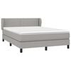vidaXL Sommier &agrave; lattes de lit avec matelas Gris clair 140x190cm Tissu