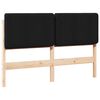 vidaXL T&ecirc;te de lit capitonn&eacute;e Marron et Noir 120 cm Pin massif