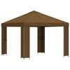 vidaXL Pavillon 3 x 3 m Taupe Polyester et Acier 190 gsm