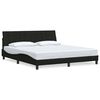 vidaXL Cadre de lit sans matelas Hanko noir 180x200 cm tissu