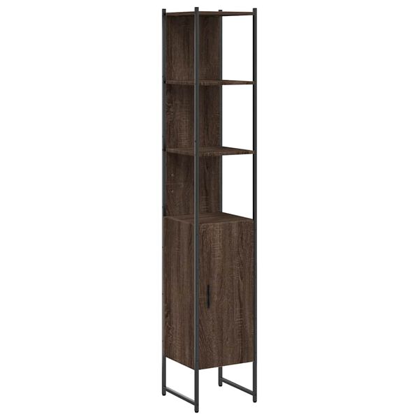 vidaXL Armoire de bain ch&ecirc;ne marron 33x33x185,5 cm bois d'ing&eacute;nierie