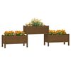 vidaXL Jardinière Marron miel 245,5x44x75 cm Bois massif de pin