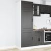 vidaXL Armoire de cuisine Kalmar noir bois d'ing&eacute;nierie