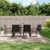 vidaXL Chaises de jardin lot de 6 noir 55x61,5x90cm textilène et acier