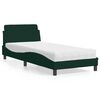 vidaXL Lit avec matelas Dover vert foncé 80x200 cm velours