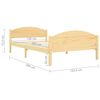 vidaXL Cadre de lit sans matelas bois de pin massif 120x200 cm