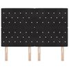 vidaXL Tête de lit LED avec des lumières à LED Noir 144 cm Polyester