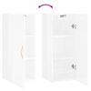 vidaXL Armoire murale blanc brillant 34,5x34x90 cm
