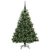 vidaXL Sapin de No&euml;l artificiel avec 150 LED Vert 120 cm PE et PVC