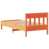 vidaXL Cadre de lit sans matelas cire marron 90x200 cm bois pin massif