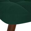 vidaXL Chaise &agrave; bascule avec tabouret en velours vert fonc&eacute;