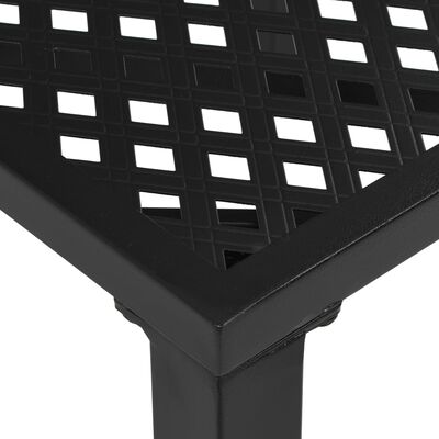 vidaXL Table de jardin Noir 80x80x72 cm Acier