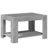 vidaXL Table basse avec LED gris béton 73x53x45 cm bois d'ingénierie