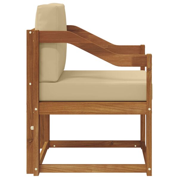 vidaXL Canap&eacute; d&rsquo;ext&eacute;rieur Bois d'acacia massif et polyester Naturel