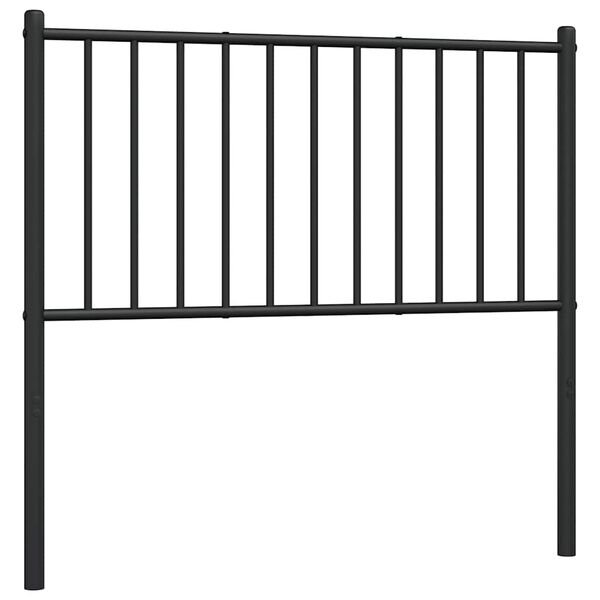 vidaXL T&ecirc;te de lit de remplacement m&eacute;tal noir 90 cm