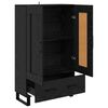 vidaXL Haut Armoire Ch&ecirc;ne noir 69,5 x 31 x 115 cm Bois d'ing&eacute;nierie