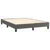 vidaXL Sommier à lattes de lit avec matelas Gris 140x200 cm Similicuir