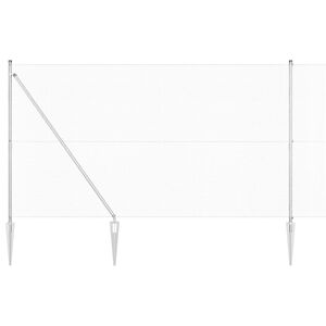 vidaXL Poteau de cl&ocirc;ture. Argent&eacute;