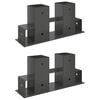 vidaXL Aide &agrave; l'empilement de bois de chauffage 2 pc Anthracite Acier