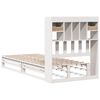 vidaXL Lit biblioth&egrave;que sans matelas blanc 75x190cm bois de pin massif
