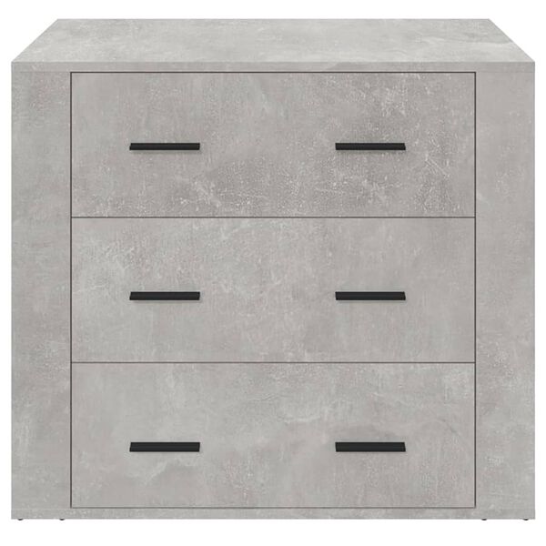 vidaXL Buffet Gris b&eacute;ton 80x33x70 cm Bois d'ing&eacute;nierie