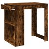 vidaXL Table de bar chêne fumé 102x70x103,5 cm bois d'ingénierie