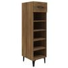 vidaXL Meuble &agrave; chaussures Ch&ecirc;ne marron 30x35x105 cm Bois d'ing&eacute;nierie