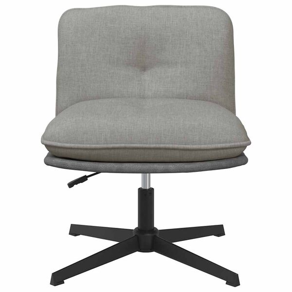 vidaXL Chaise pivotante de bureau Gris clair Tissu
