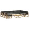 vidaXL Ensemble de canap&eacute;s d'ext&eacute;rieur 10 pcs Blanc et anthracite