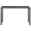 vidaXL Table de jardin Anthracite 123x60x74 cm R&eacute;sine tress&eacute;e