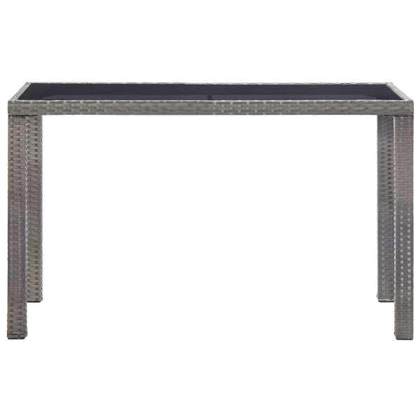 vidaXL Table de jardin Anthracite 123x60x74 cm R&eacute;sine tress&eacute;e