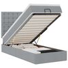 vidaXL Lit ottoman avec matelas et LED Gris clair 80x200cm tissu
